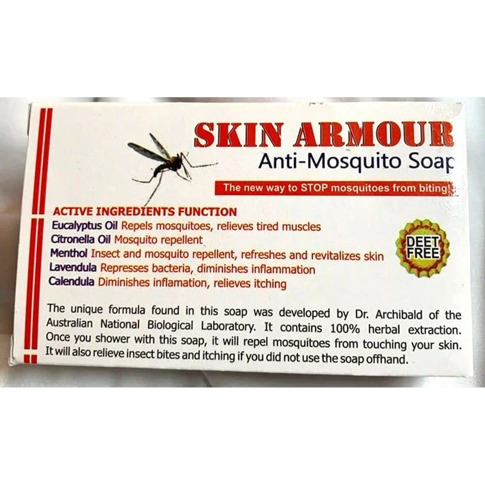 Face Doctor Skin Armour Anti-Mosquito Soap Non-Toxic 100% Herbal Extracts 2 Bars